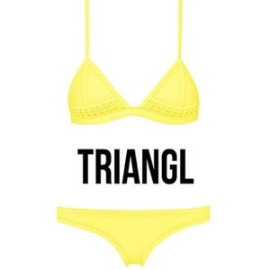 Gigi Lemon Yellow Triangl Bikini Size Small+